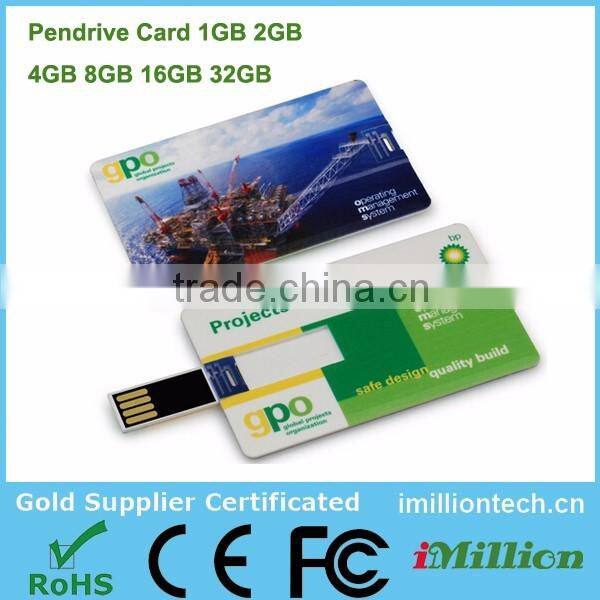 custom credit card shape usb flash drive usb card