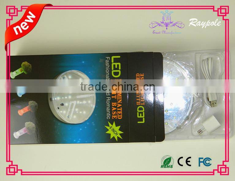 Mini battery operated decorative centerpiece uplighter