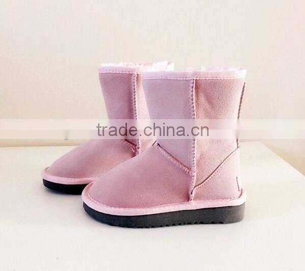 kids fancy boots pink ankle boot cemented winter warm boots