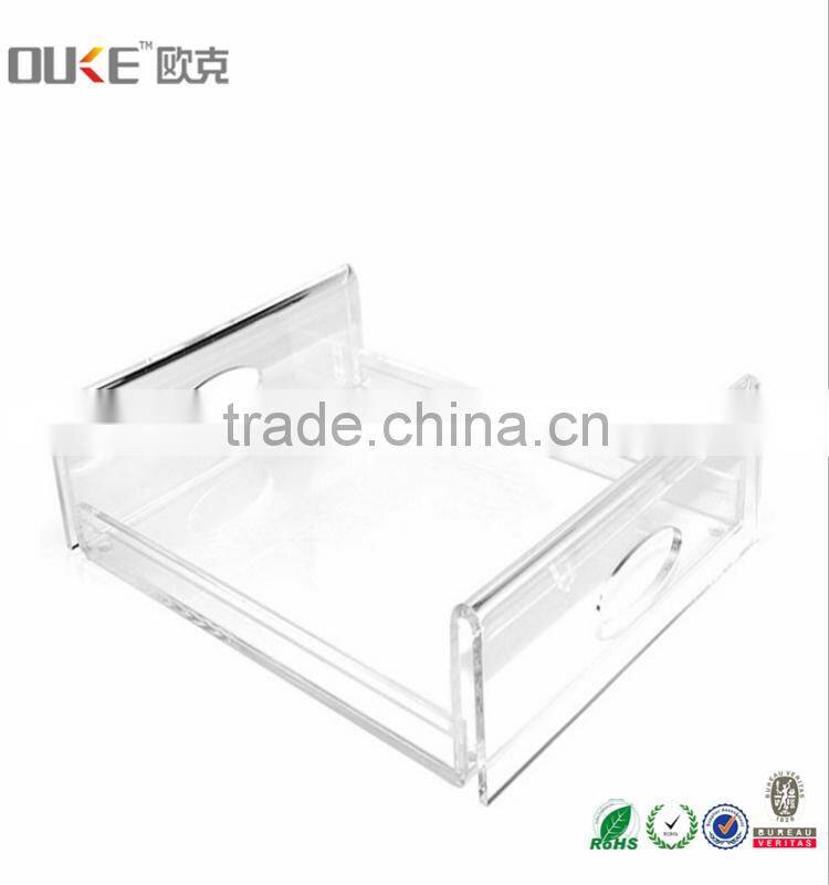 china supplier table top high glass acrylic serving tray