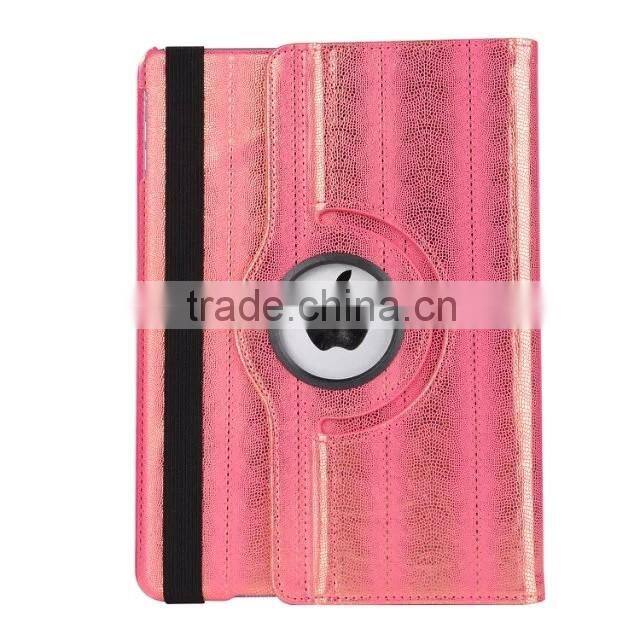 Hot selling factory price for ipad case flip leather stand case 360 degree rotating cover case
