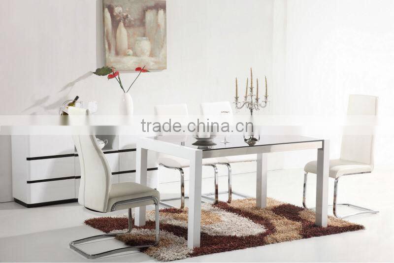 modern hot selling high gloss MDF dining table