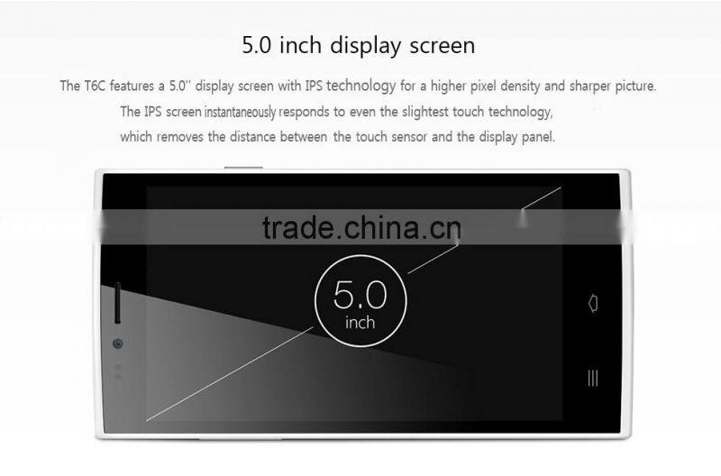 New Arrival 100% Original MTK6580 Quad Core Android 5.1 5 Inch IPS 1GB 8GB 5MP Camera WIFI GPS Unlocked 3G Smartphone THL T6C