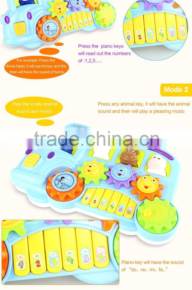 Multi function kids educational music instrument toys baby plastic piano