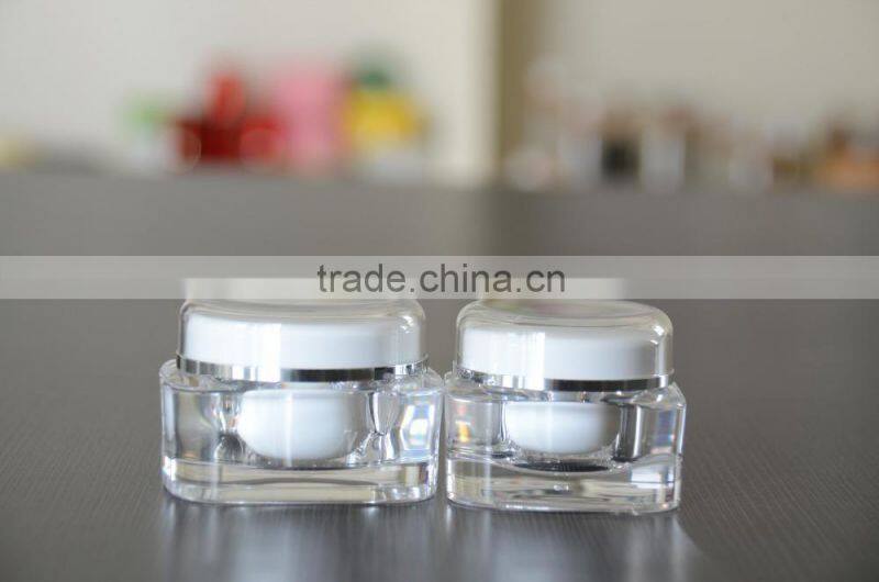 Fashion professional manufacturer acrylic cosmetic jars plastic container