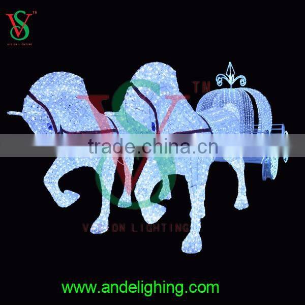 Shopping center acrylic running horse christmas decorative light