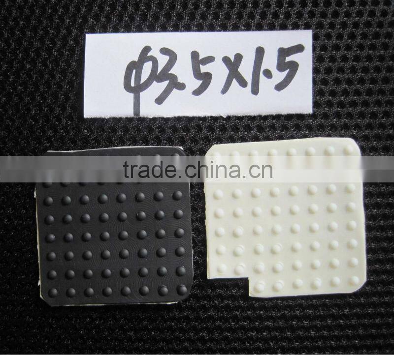 Self adhesive backed silicone bumper feet