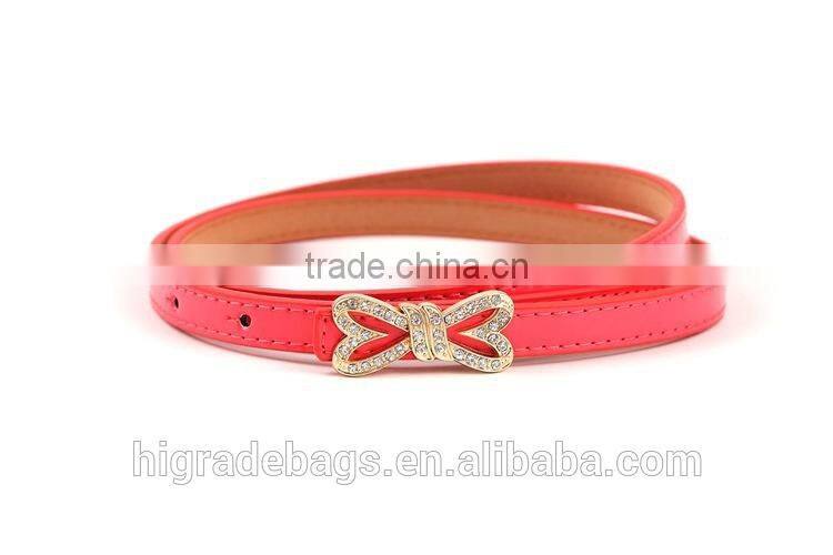 ladies thin Pu leather belt fashion