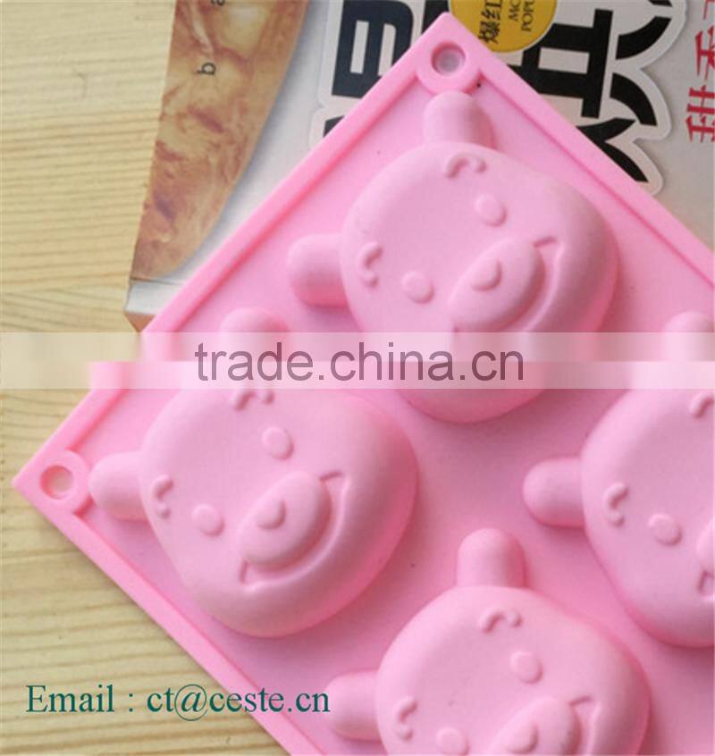 CTBED121 Silicone Soap Molds for Mp Soap Making Symphony 6 Piece In One Winnie Bear