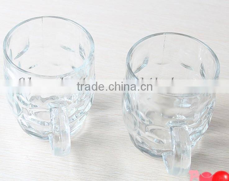 Clear glass bottle price with handle for beer or other drink