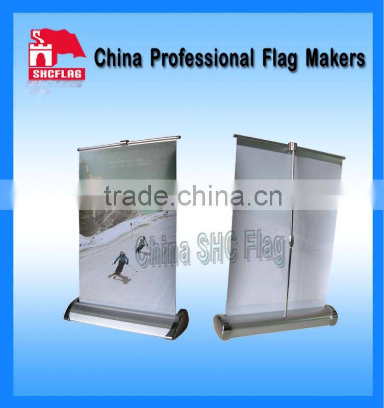 floor standing pop up dispaly and pvc flex banner