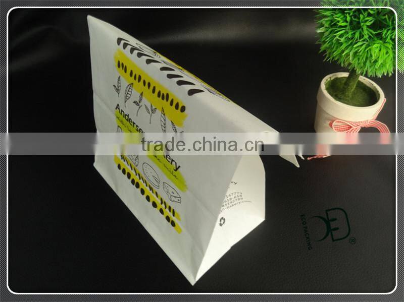 Oil-proof kraft paper bag with clear window for food use