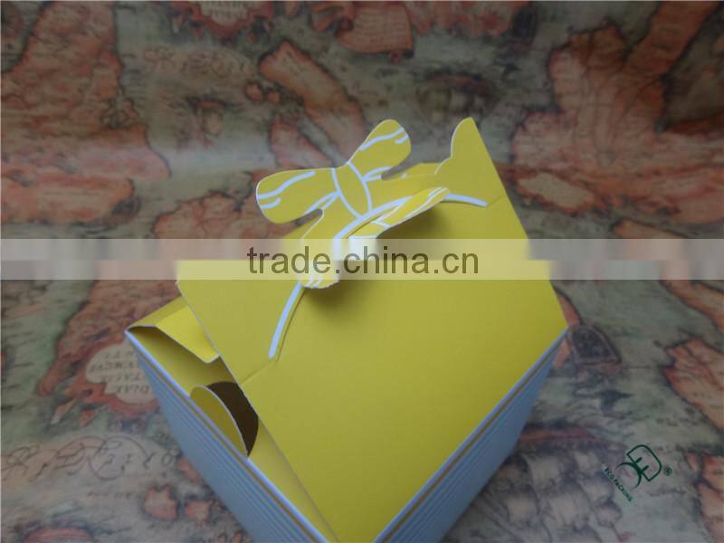 Cute printed paper wedding single cake boxes design