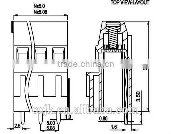 PCB Screw Terminal Block 2/3pole 5.0/5.08