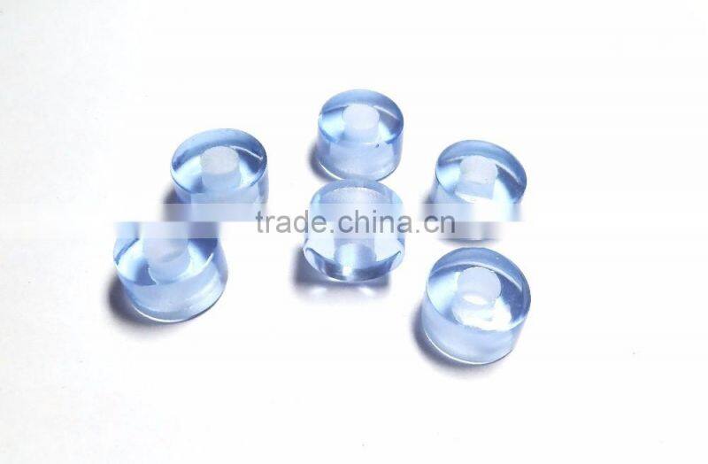 AAA Blue Topaz Color Quartz Smooth Handmade Big Hole Tyre Beads