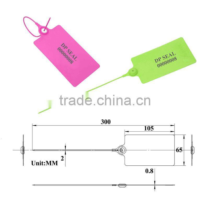 hot sale Big flag plastic seurity seal for logistic company and cargos DP- 300BRH
