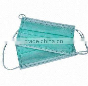 green color disposable medical face mask
