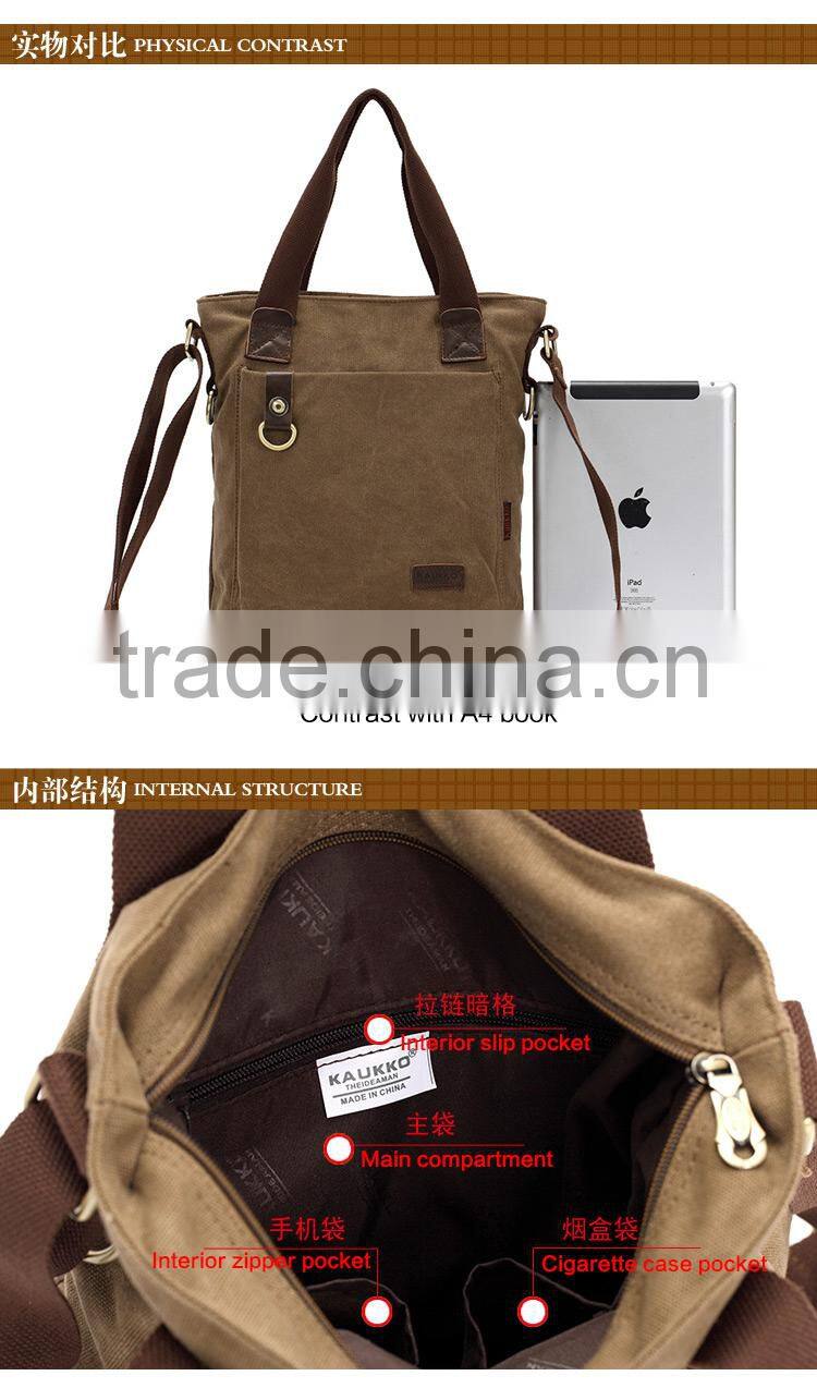Concise Tablet Messenger Bag For Men Vertical Messenger Bags For Men Crossbody Bag White Cotton Canvas Messenger Bag