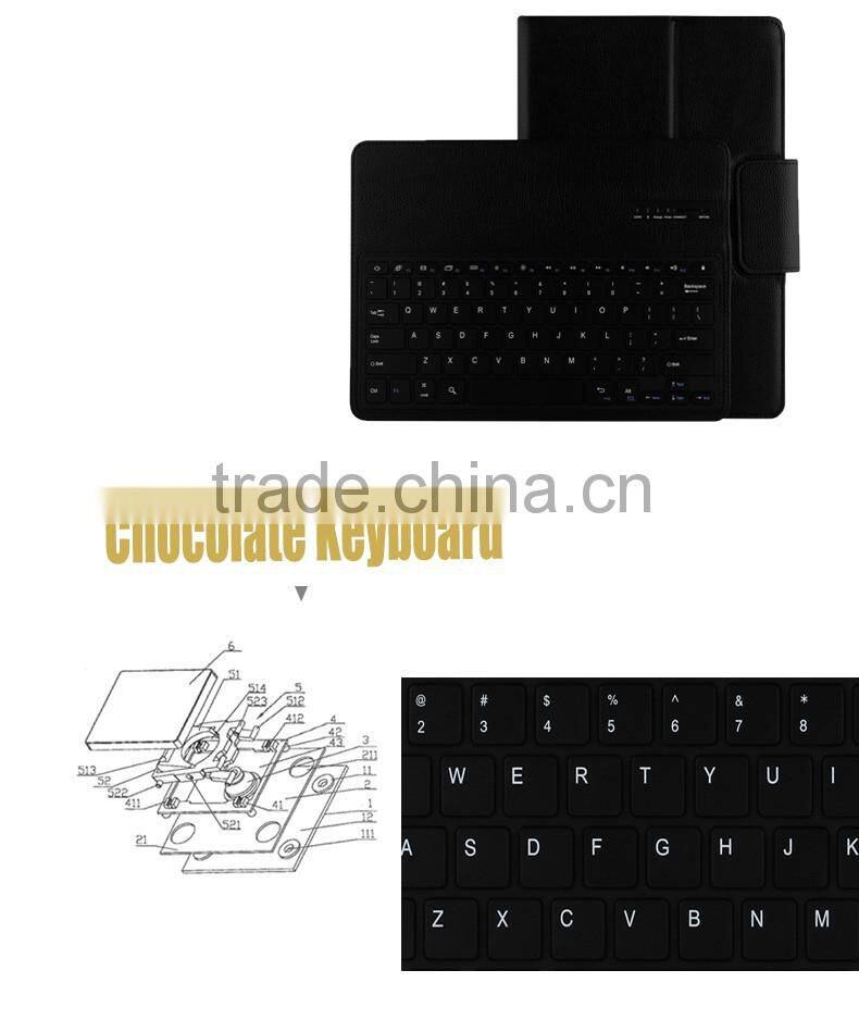 Litchi Pattern Customized Hot Selling Bluetooth Keyboard Case for Samsung Note PRO 12.2inch P900-SA109