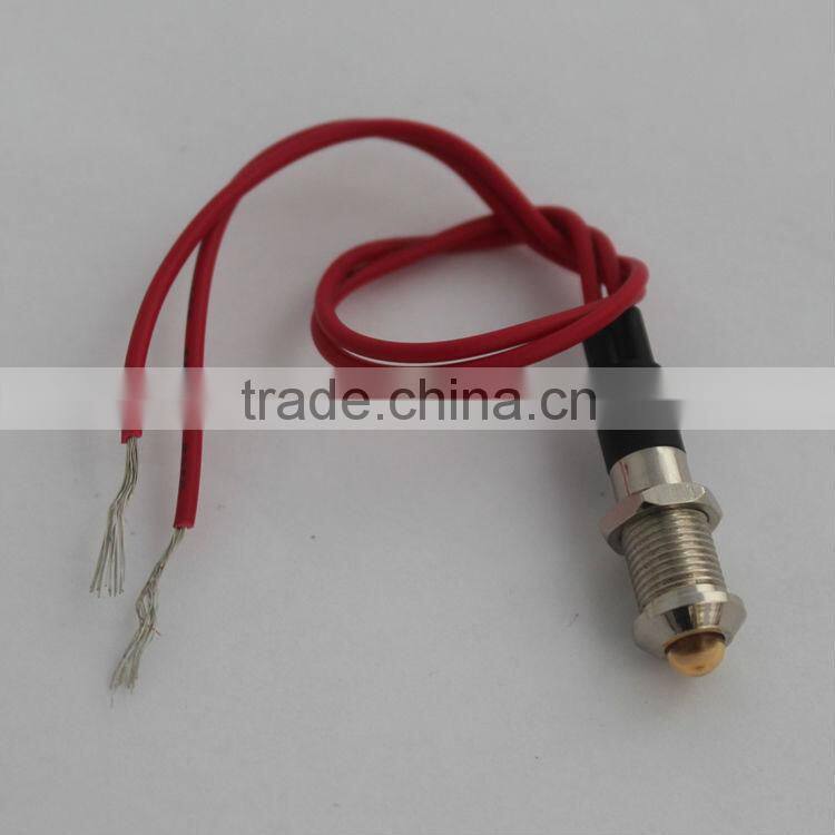 Red 8mm Metal led pilot lamp 220V panel light raised rgb led indicator light led flat panel lighting