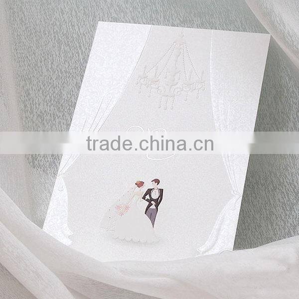 Hot selling newest sample of wedding invitation card