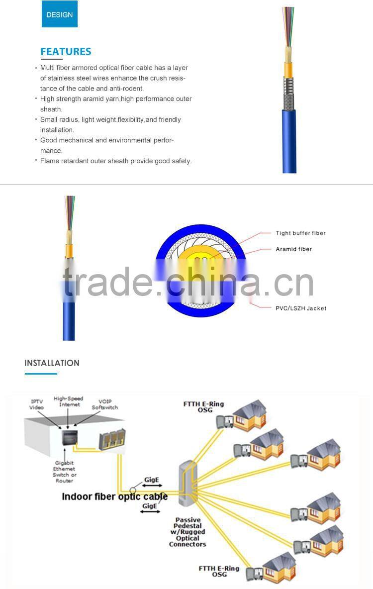 Hot Sell Fiber Core Custom Gjsfjv G657 Fiber Optic Cable