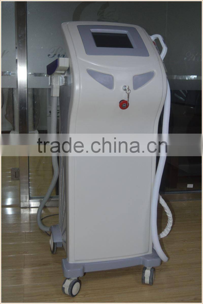 Professional Salon Use Vertical 3 in 1 skin rejuvenation machine/laser tattoo removal machine/ laser hair removal machine