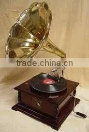 gramaphone , wooden gramaphone