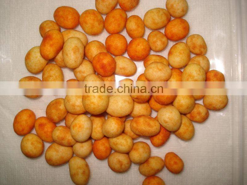 Round type fried spicy coated peanut