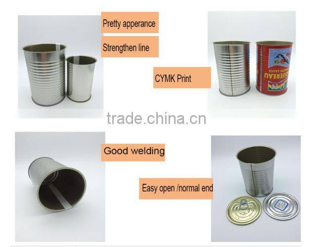 Roung 3 pieces cans for tomato,empty tin cans