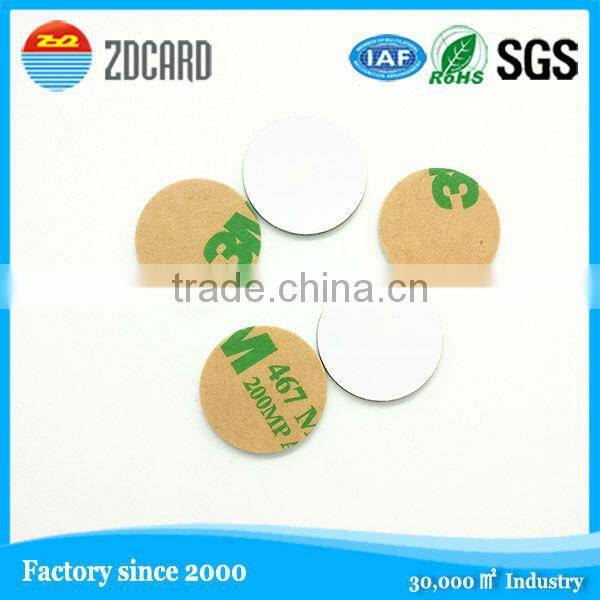 Round 125khz Transparent Hitag rfid coin tag