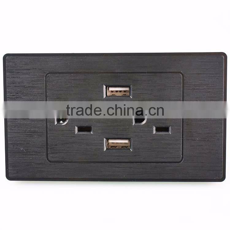 Multiple socket outlet electrical wall socket and switch with usb charger