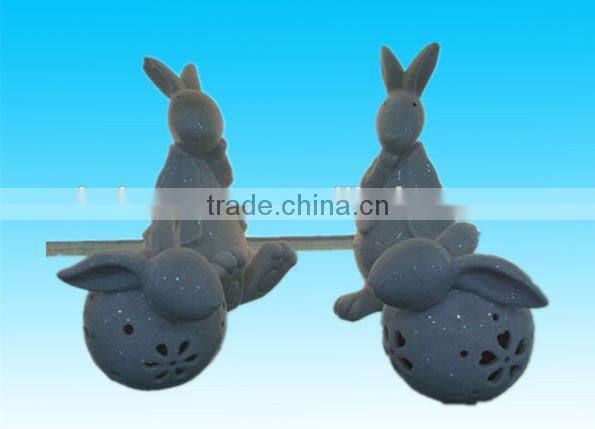 custom decorative ceramic bunny easter gift for sale