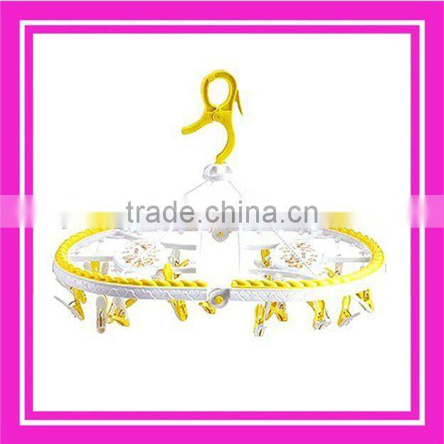 Plastic clothes hanger with clip multifunctional