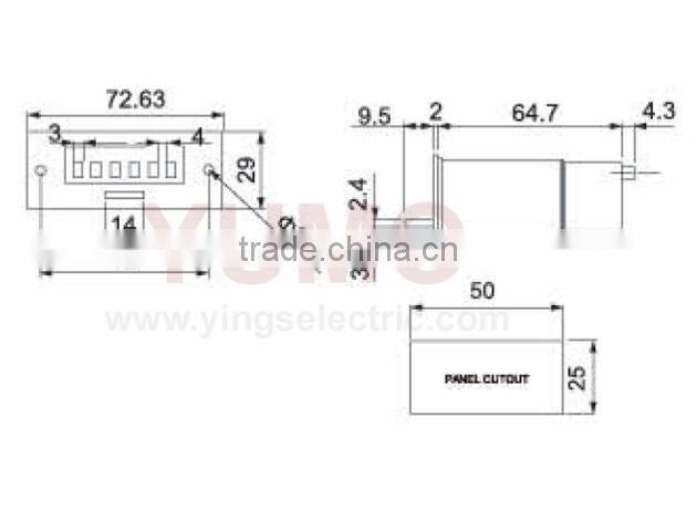 LFC-6 6 digit with zero clear used with punch packing machine Electromagnetic counter