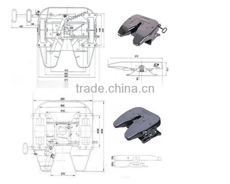High quality low price 2" or 3.5" inch king pin plate /kingpin ,semi trailer parts