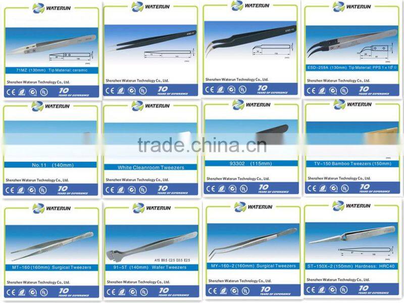 Vetus 91-5L/90-5T Wafer Tweezers, 302 Stainless Steel Tweezers,Wafer special forceps