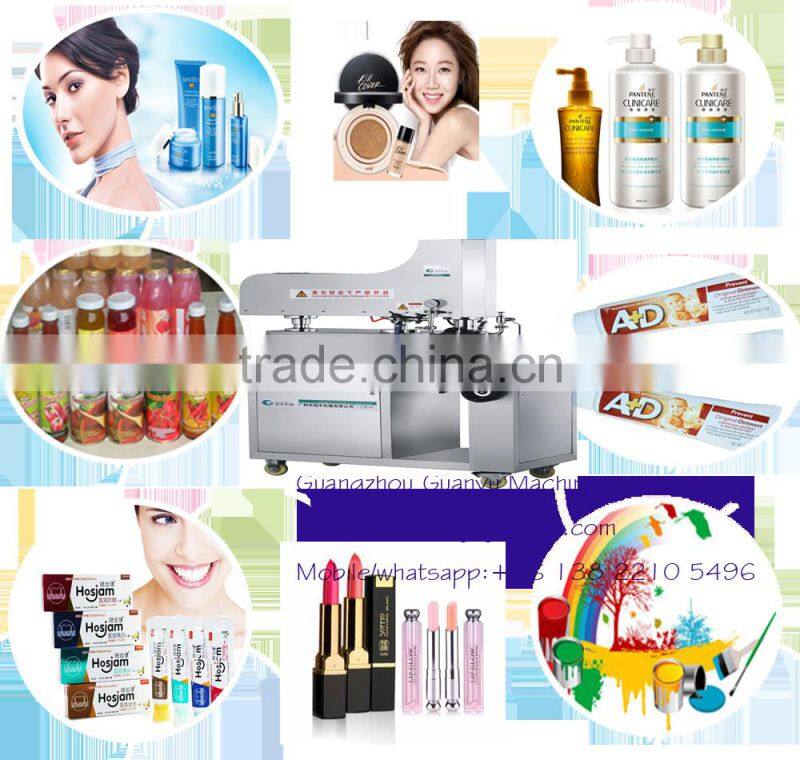 stainless steel vacuum emulsifying mixer for 5L lipstick heating,mixing,emulsifying and homogenizing