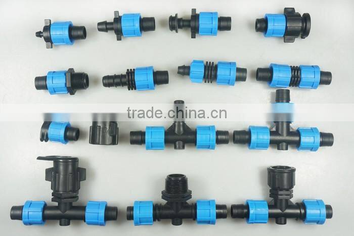 16mm plastic barbed adaptor Drip irrigation system plastic pipe fitting