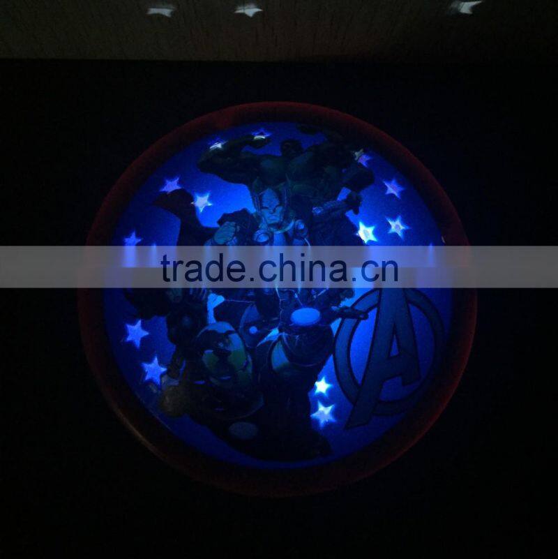 Cartoon Projecting LED Touch Wardrobe Lamp Light