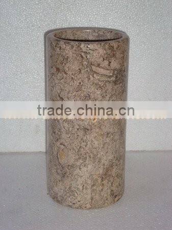 UNIQUE FOSSIL MARBLE FLOWER VASES