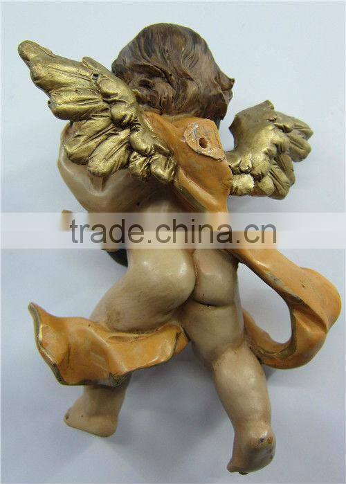 Resin male angel sculpture for decoration
