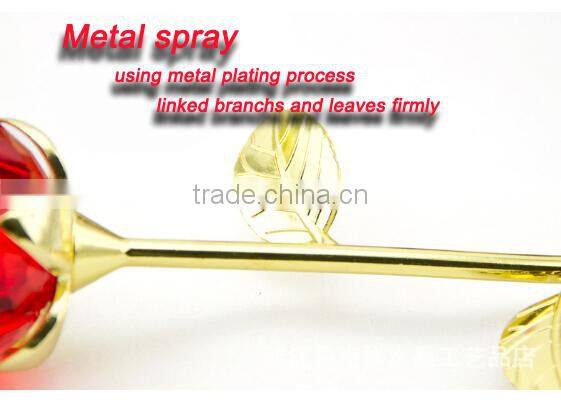 2016 New-blown blue crystal rose for wedding favors or home decoration