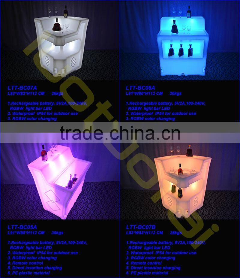 112CM High Rechargeable Illuminated Bar Corner Unit LTT-BC07B
