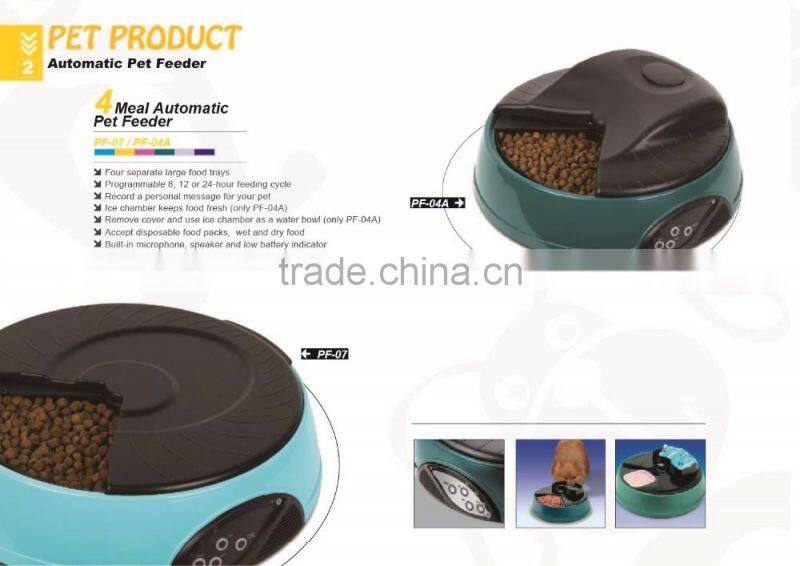 European/American Hot Trendancy Automatic Pet Feeders, 4 Meals Seperate Large Trays Automatic Pet Feeder For Wholesale