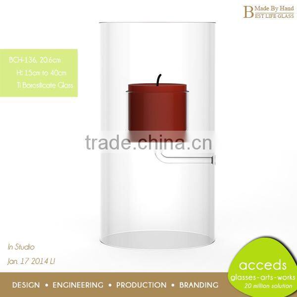 Antique Fancy Handcraft Pyrex Glass Candlestick Holder