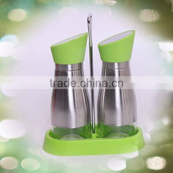4pcs new glass kitchenware set with stainess steel casing