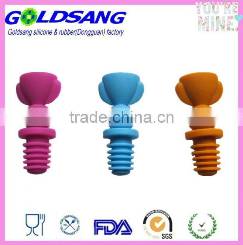 Reuseable Silicone Wine Bottle Stopper Party Colors Seal Top Cap