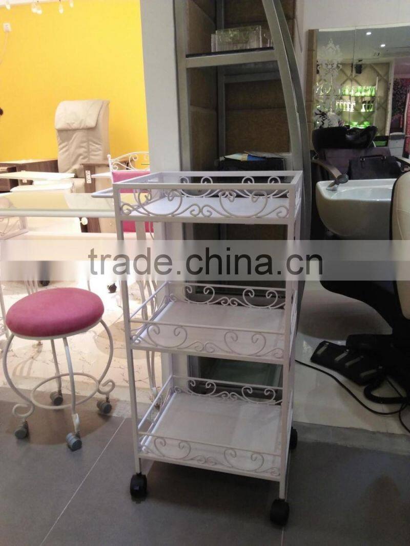 Portable manicure furniture cabinet with movable stool inside for Nail Salon TKN-2992