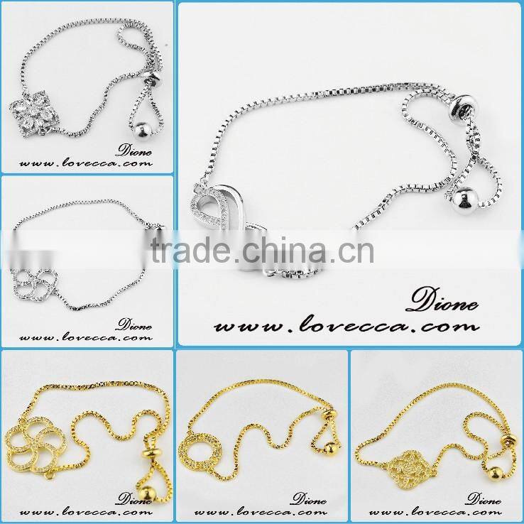 White gold plated wedding jewelry bracelet bridesmaid gift micro pave zircon jewelry bracelet